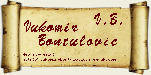 Vukomir Bontulović vizit kartica